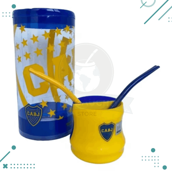 MATE DUO + TUBO BOCA JUNIORS
