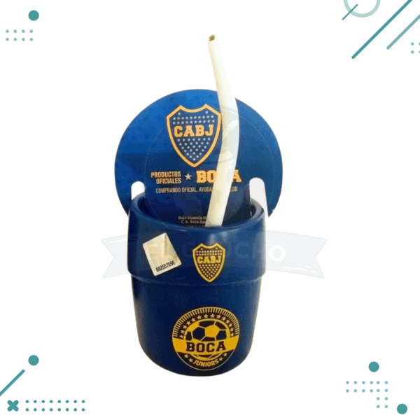 MATE NEO CON BOMBILLA BOCA JUNIORS