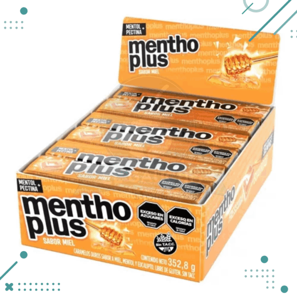 Pastilla Caramelo Menthoplus MIEL 29gr X 12un (353gr)