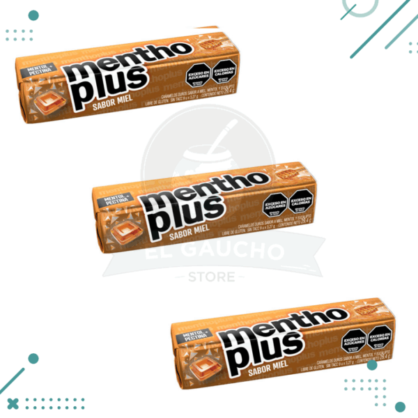 Pastilla Caramelo Menthoplus MIEL 26gr X3un (78gr)