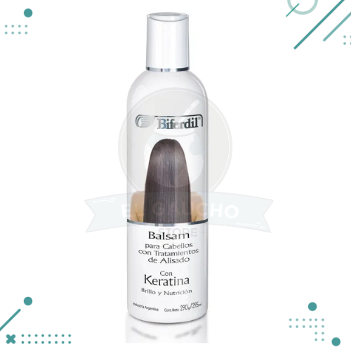 Balsamo Biferdil con Keratina, para Cabellos con Alisados 295ml