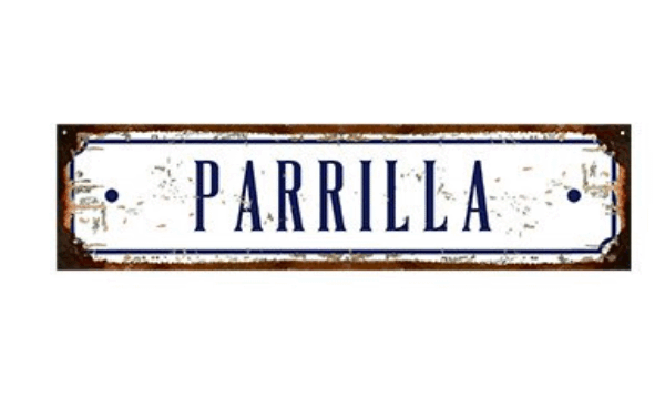 Cartel Chapa Parrilla 10x 40 cm