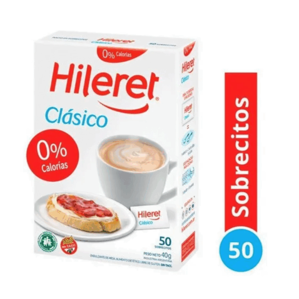 Edulcorante Hileret Clasico 50 sobrecitos (40g)