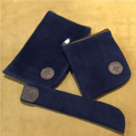 Kit Azucarera (200g)+ Yerbera (300g)+ porta Bombilla Cuero Gamuzado color AZUL (3 PIEZAS)