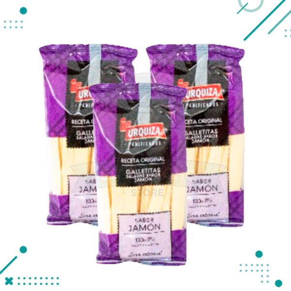 Talitas Grisines Urquiza Sabor Jamon pack x 3u (300g)