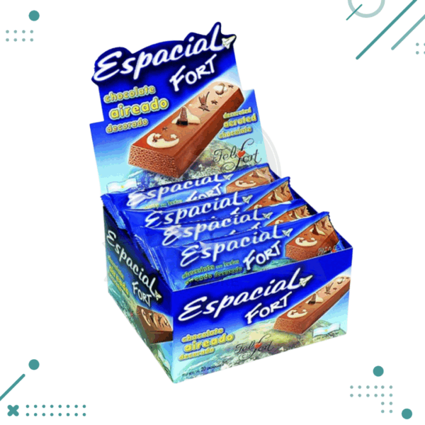 Chocolate aireado decorado Espacial Fort Felfort x 20gr (caja x 20un)(400 gr)