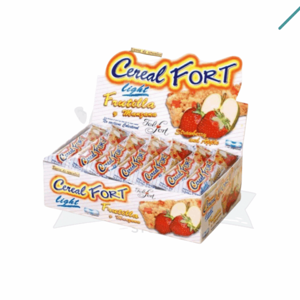 CerealFort Barra Cereal MANZANA Y FRUTILLA, X22g (528gr) (CAJA 24un)