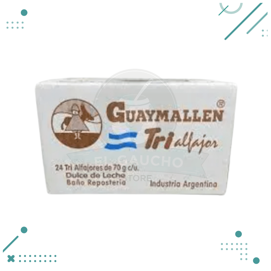 Untitled-design-475.png Alfajor Guaymallen TRIPLE, relleno con Dulce de Leche, con baño de Repostería NEGRO (70gr.) (Caja 24un.) (1.6kg) - Imagen 1