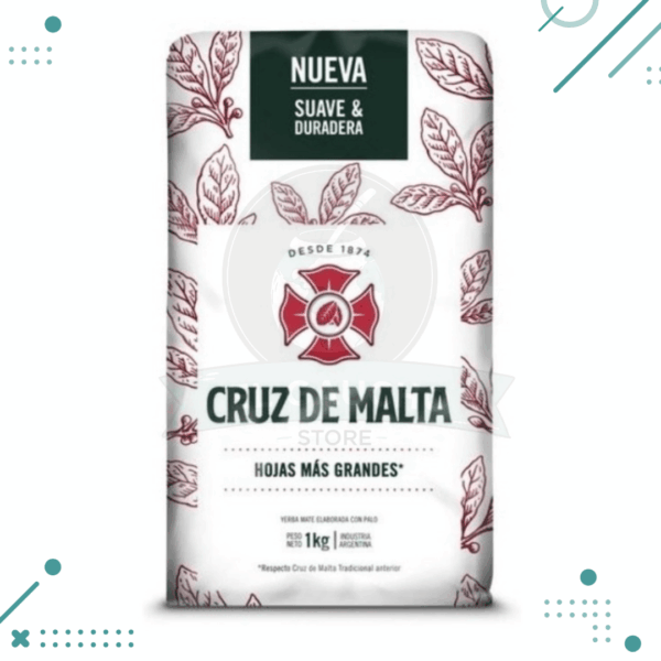 Yerba Mate Cruz de Malta Tradicional, (1000gr)