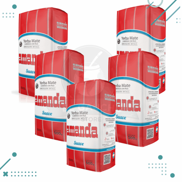 Yerba Mate Amanda SUAVE (500g)(pack 5 un)(2.5kg)