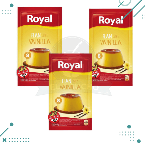 Flan en polvo Royal vainilla 60 g (pack x 3un) (180g)