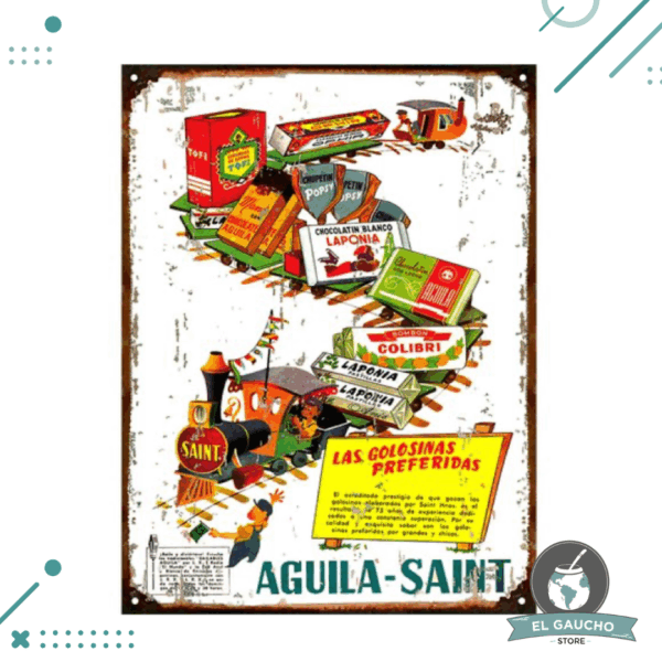 Cartel De Chapa AGUILA GOLOSINAS 20X28CM