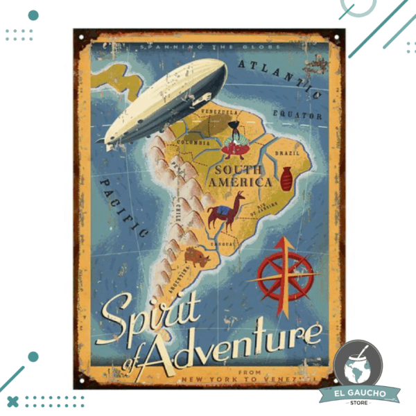 Cartel De Chapa SPIRIT OF ADVENTURE 20X28CM