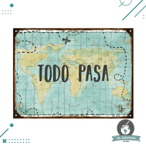 Cartel De Chapa TODO PASA 20X28CM