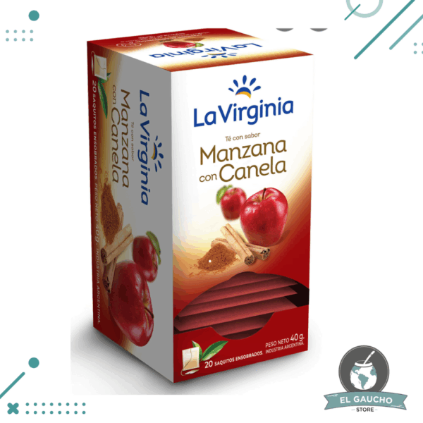 La Virginia Te sabor MANZANA con Canela X 20 Saquitos 2g (40gr)