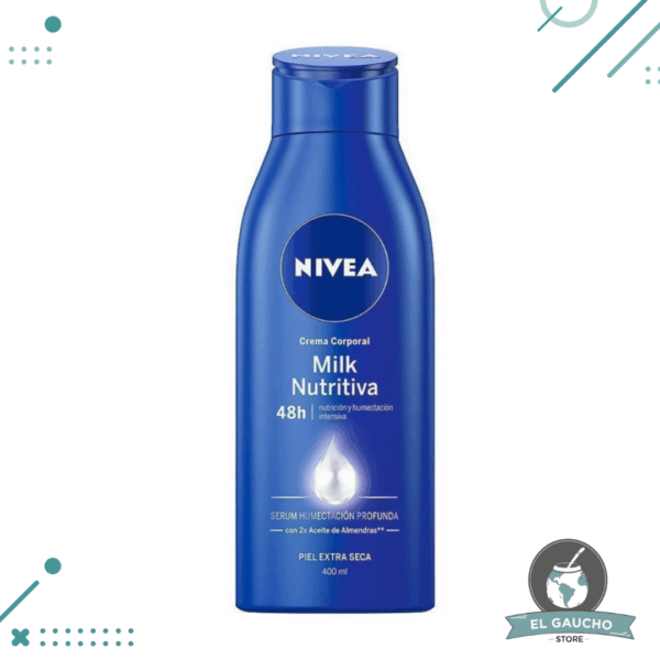 Crema para cuerpo Nivea Cuidado Corporal Milk Nutritiva 400mL