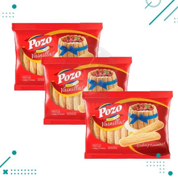 Vainillas Pozo 148 g (pack 3u) (480g)