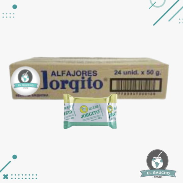 Alfajor Jorgito Azucarado, Dulce de Leche con Baño Azucarado (55gr) (Pack 24u) (1.4kg)