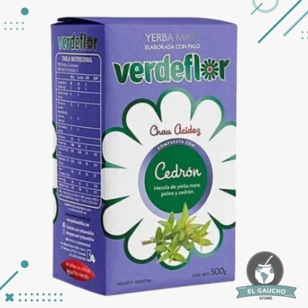 Yerba Mate VerdeFlor Cedron, Chau Acidez (500g)