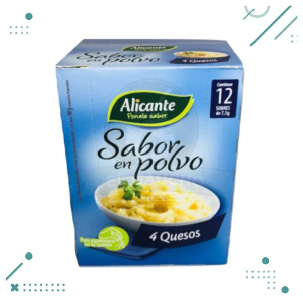 Alicante Sabor En Polvo 4 QUESOS 7,5gr (Pack X12)