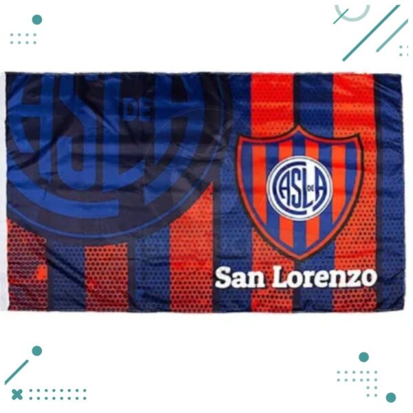 Bandera San Lorenzo Licencia Oficial 150cmx90cm MODELO 1