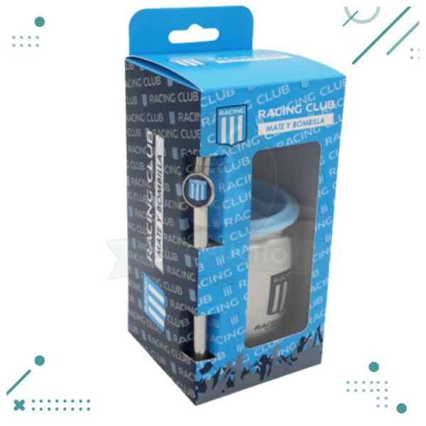 Mate Aluminio Racing Club con Bombilla Modelo 2