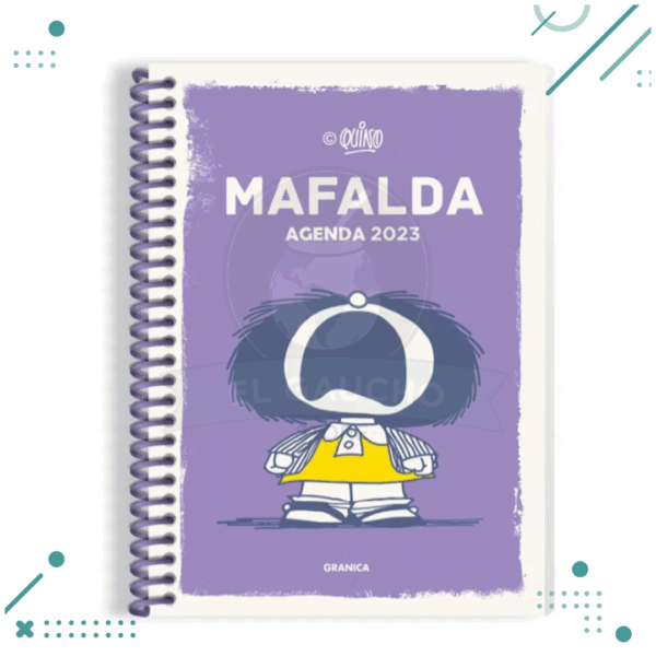 Agenda Mafalda 2023 Tapa Dura Anillada VIOLETA