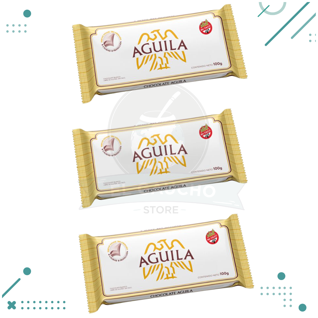 aguila-2-1.png Chocolate Taza Aguila, Blanco (100gr.) (Por 3u.) (300gr.) - Imagen 1