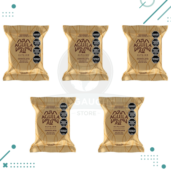 Alfajor Aguila dorado 50gr (pack x5un.) 250gr
