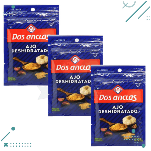 Ajo Deshidratado Dos Anclas 25gr (pack 3u) (75g)