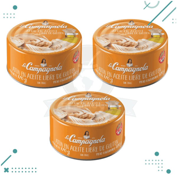 Atun EN ACEITE La Campagnola x 170 gr PACK 3 unid (510gr)