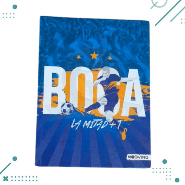 Cuaderno tapa dura BOCA JUNIORS hojas rayadas (LA MITAD +1)