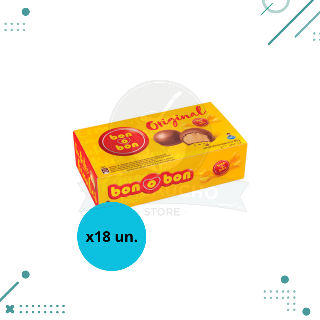 bon-o-bon-lehe-.png Bon o bon chocolate negro 15gr (caja x18un.) 270gr - Imagen 1