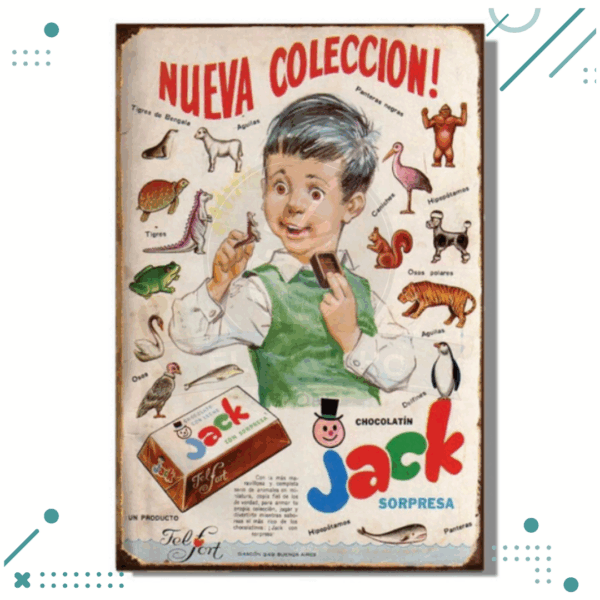 Cartel Chapa CHOCOLATIN JACK 20X28 cm