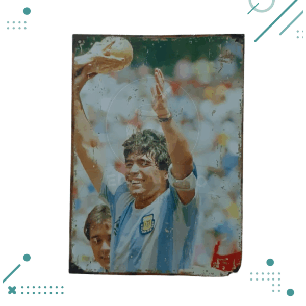 Cartel De Chapa Argentina Maradona 20x28cm MODELO 7