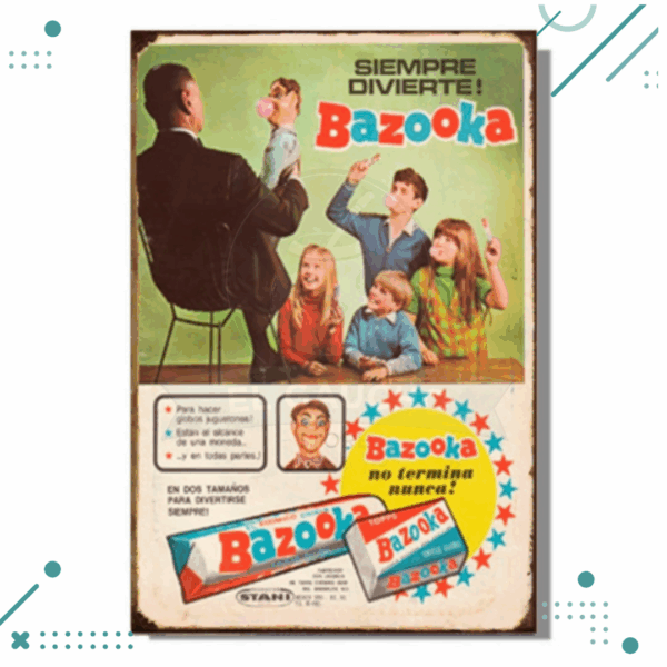 Cartel Chapa BAZOOKA 20X28 cm