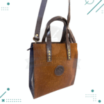 Cartera cuero carpincho color marron