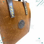 Cartera cuero carpincho color marron - Imagen 3