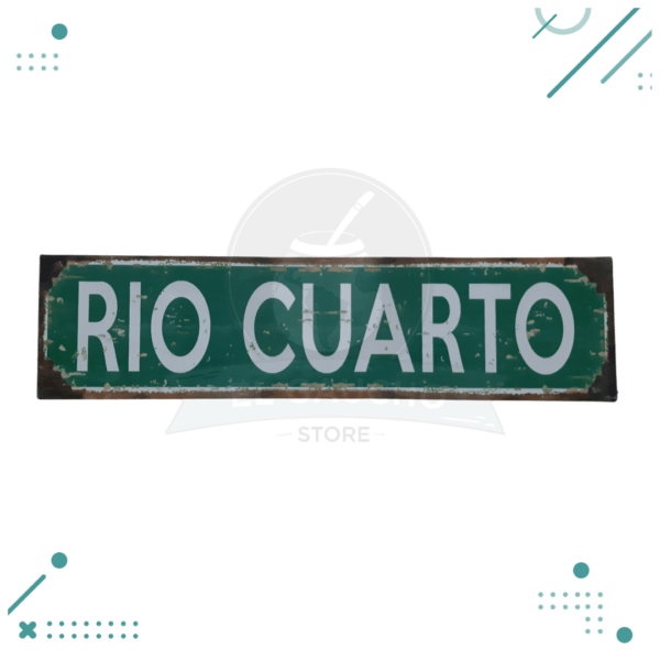 Cartel De Chapa Vintage Rio Cuarto