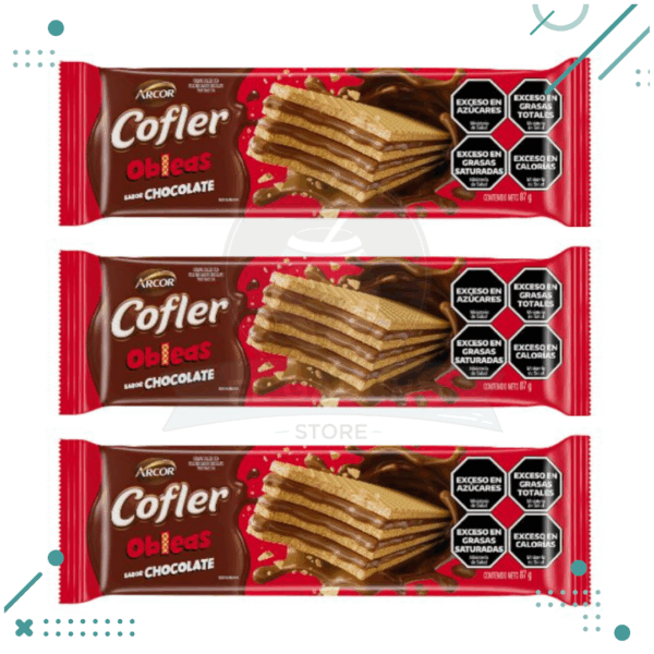 Oblea Cofler Sabor CHOCOLATE 87gr Pack x3un (261gr)