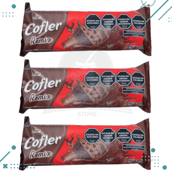 Budin Cofler REMIX marmolado con chips de chocolate 215gr pack x3un (645gr)