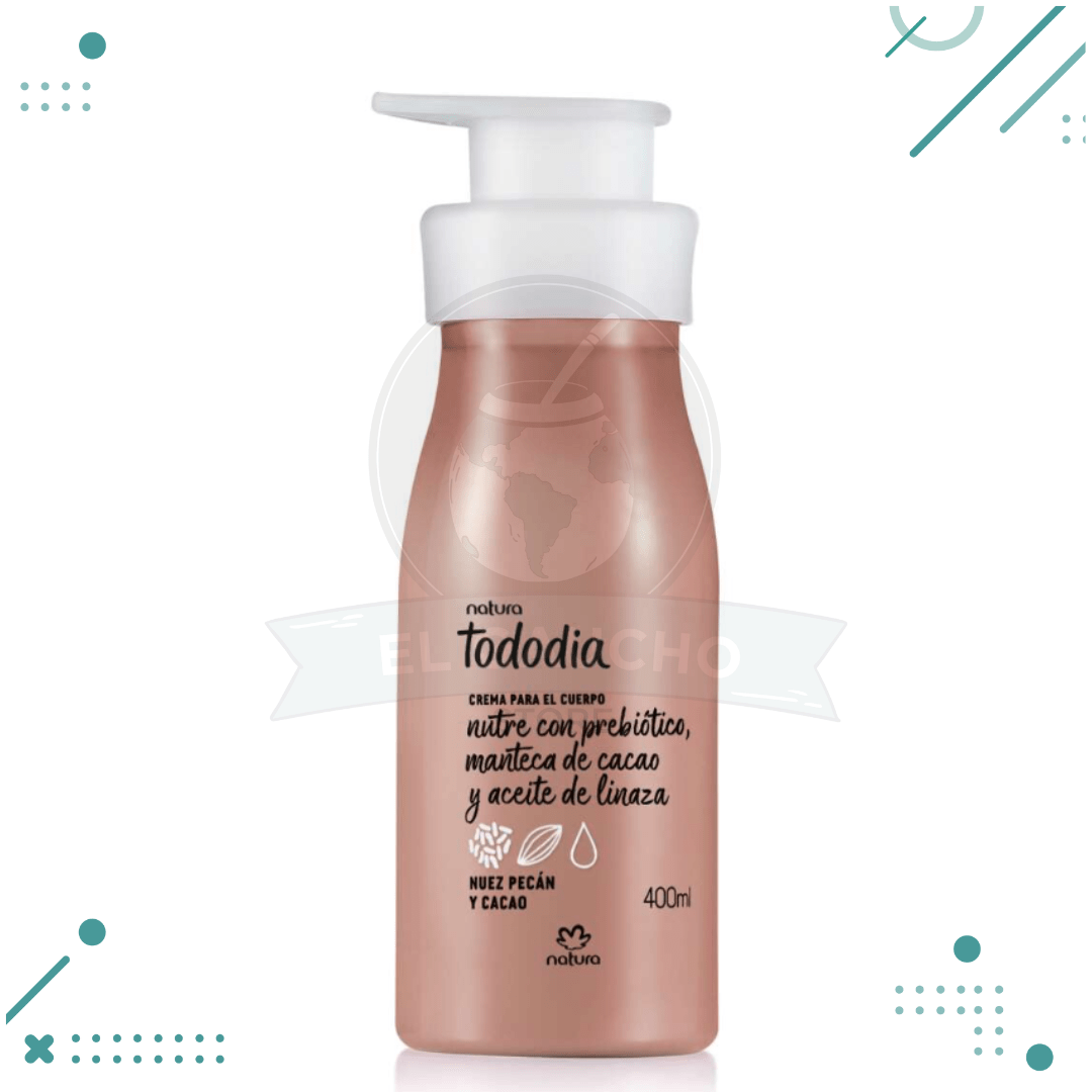 crema-2.png Crema Nutritiva para el Cuerpo Tododia Nuez Pecan y Cacao- Natura- 400 ml - Imagen 1