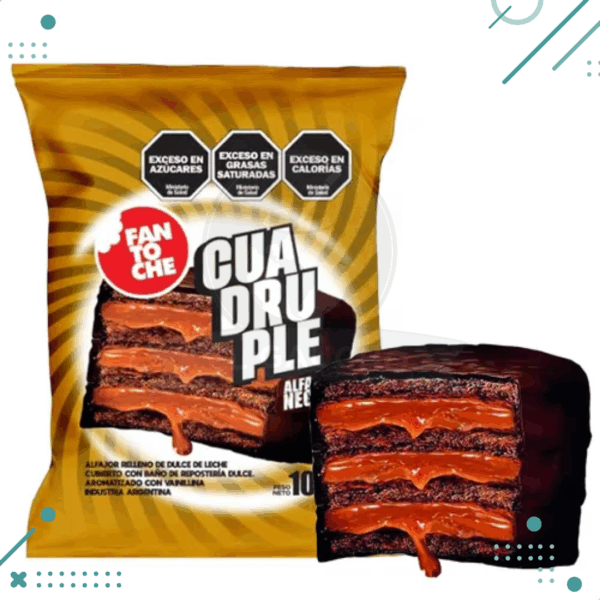 Alfajor fantoche Cuadruple 100gr (caja x12u) (1.200)