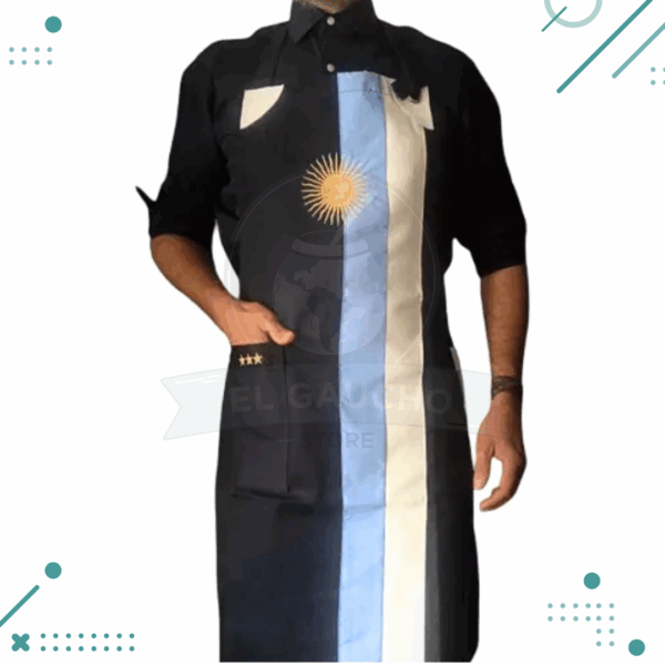 Delantal De Cocina/parrilla Argentina Azul Marino