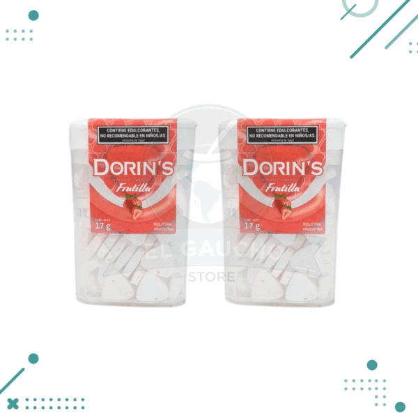 Pastillas Dorins sin azucar sabor Frutilla 17gr (pack x 2un.) 34gr