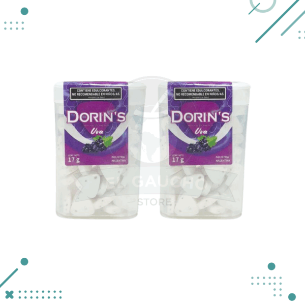 Pastillas Dorins sin azucar sabor Uva 17gr (pack x 2un.) 34gr