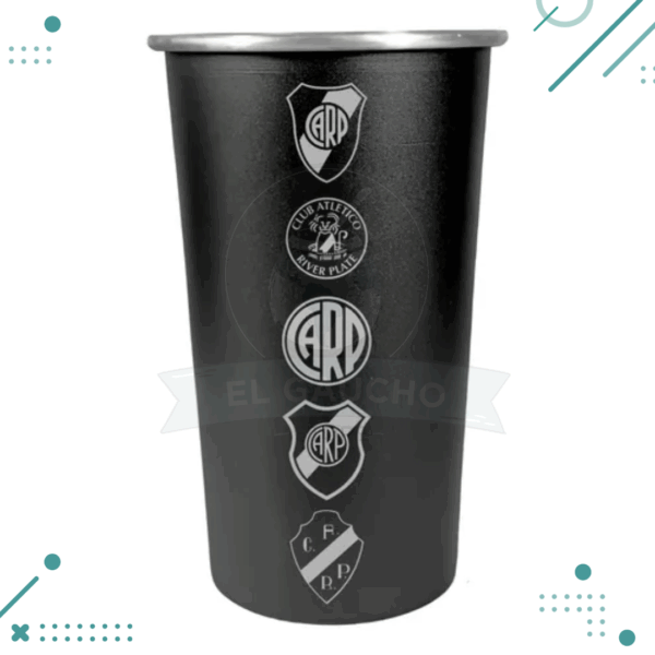 Vaso de aluminio Fernetero River Plate Escudos Historicos (1Lt.)