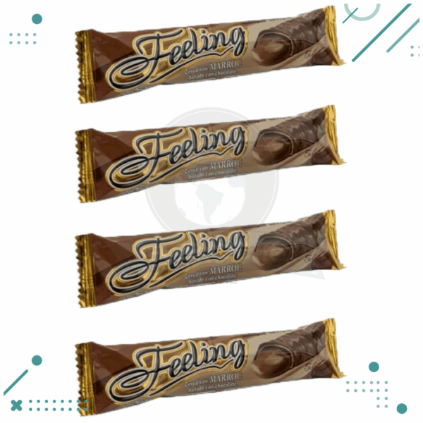 Feeling Felfort Barra de Chocolate Milk Chocolate Cereal Bar Filled with Marroc Felfort, 20 g (pack x 4un)