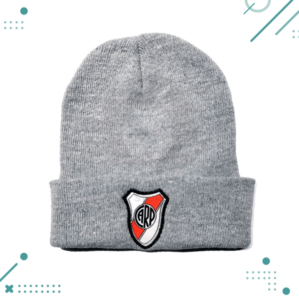 Gorro Lana Bordado River (Gris)