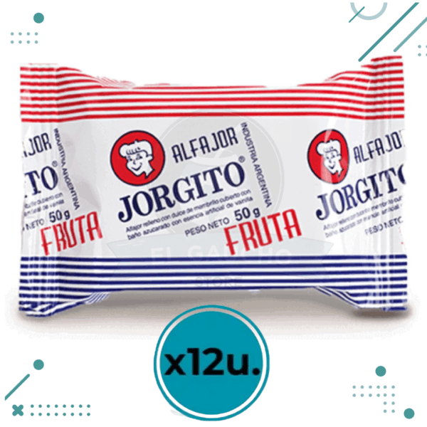 Alfajor Jorgito BLANCO FRUTA (55gr.) (Pack 12u.) (660gr.)